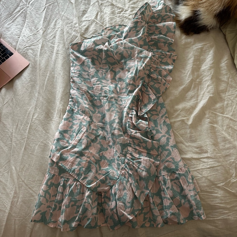 Desert Queen Floral One-Shoulder Dress